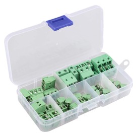 HALJIA 40 PCS PCB Screw Terminals 2 in / 3 Pin 2.54mm 3.81mm 5mm 7.5mm Pitch PCB Mount Screw Connector Green (2 Pin: 2.54mm 3.81mm 5mm 7.5mm 3 Pin: 2.54mm 3.81mm 5mm 7.5mm Each 5 pcpc)