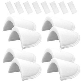 Miunpri 4 Pairs of Shoulder Pads, Sewing Sponge Pads, Shoulder Pads, Breathable Sponge Pads, Shoulder Reinforcer, Sewing Accessories, for Sewing, Foam Shoulder Cushion, Shoulder Push Up Pads (A-White)