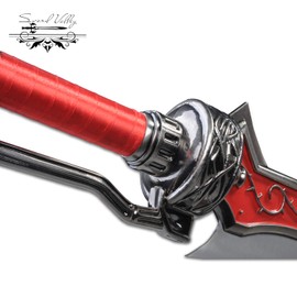 Sword Valley Red Queen - Elegant Ornamental Display Piece – Stainless Steel Blade with Wall Mount, 127cm/50 Length, 3D Metal Accents - Cosplay Props Western Style Sword, Suitable for Collection