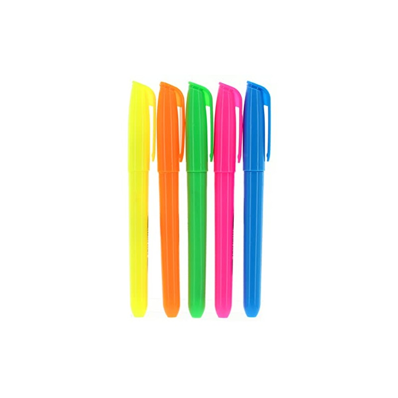 MIJOMA Set of 5 Highlighters in Assorted Bright Colours