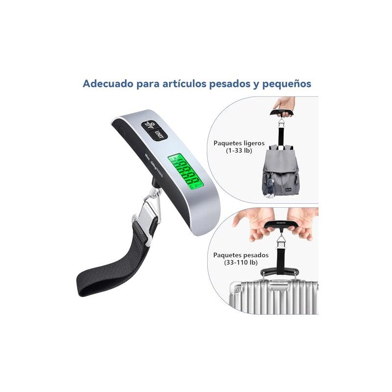 Bascula Maletas de Viaje，Pesa Para Maletas de Viaje, Báscula Electrónica