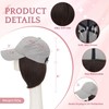 Hat Wig Short Straight Bob Hat with Hair Attached for