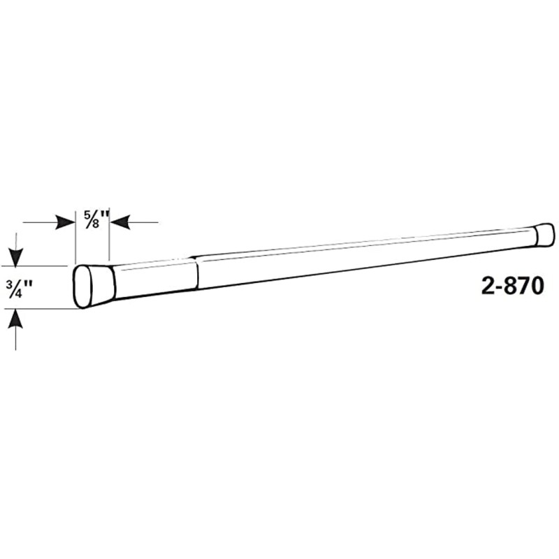 Graber Oval Spring Tension Curtain Rod 22 to 36-Inch Adjustable