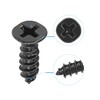 sourcing map M4 x 12mm Wood Screws Phillips Flat Head