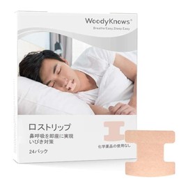 WoodyKnows 口閉じるテープ―口呼吸から鼻呼吸へのシフトをサポート(中程度の強さ、オリジナルモデル、24個)