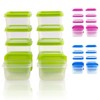 Navoys 10 Mini Square Plastic Containers With Lids 80ml -