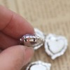 Heart Rhinestones 20pcs Sew on Buttons Embellishments with Diamond, 14mm