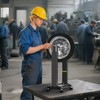 Tanfix Motorcycle Wheel Balance Stand, Heavy-Duty Single-Axle Wheel Balancing Tool