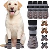 SlowTon Calcetines Antideslizantes para Perros, 4/6 Piezas Doble Cara