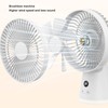 Desktop Fan Portable 5 Speed Power Display Quiet USB Rechargeable