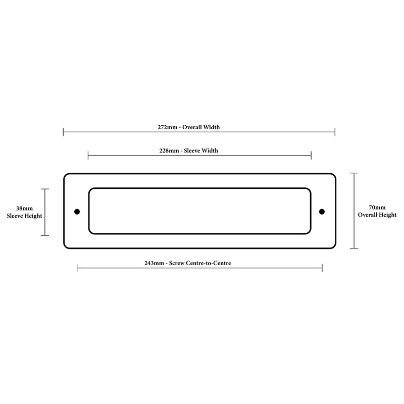 Welseal HS3747 10-Inch UPVC Door Letterbox Letter Plate Mid Rail