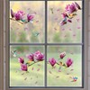 WALPLUS Flower Window Stickers Double Sided Spring Window Stickers Reusable