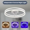 Fszdorj Ceiling Fan with Light, Upgraded 20‘’ Low Profile Fan,