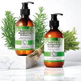 Rosemary Hair Growth Shampoo and Conditioner Set, 300ml Each, Biotin Infused, Strengthening Formula