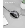 TECKNET Ergonomic 3600 DPI USB Wired Mouse - Color: Black