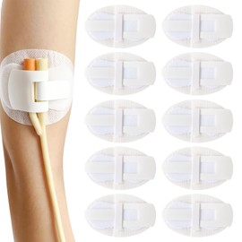 Catheters Fixing Stickers, Pack of 10 Catheter Tube Holders, Urinary Catheter Leg Bag Holder, Catheter Stabilisation Device, Invisible Urine Pipe Drainage, Fixation Catheter Tube Accessories, 11 x 6.5