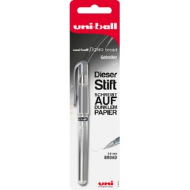 Faber-Castell uni-ball 146893 - Gelroller Signo UM-153, Stärke: 0,6 mm, silber, 1 Stück