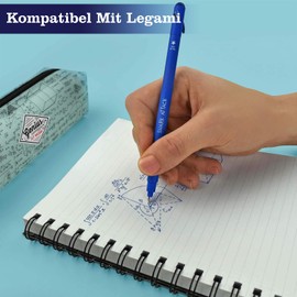 DealKits Refills, Compatible with Legami Pens, Refills for Legami, Cartridges for Legami Erasable Pens [Tip 0.7 mm, Height 13 cm] Ideal for School Supplies, Office Supplies [Dark Blue, Pack of 14]