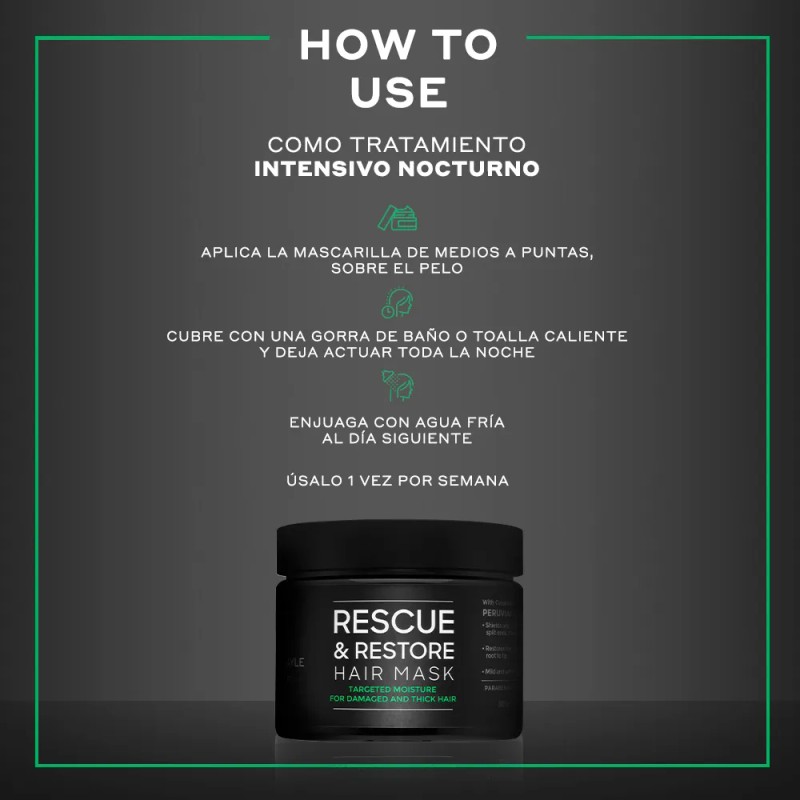 Martha Debyale Hair Tech Rescue Restore Mascarilla Restauración Sacha Inchi