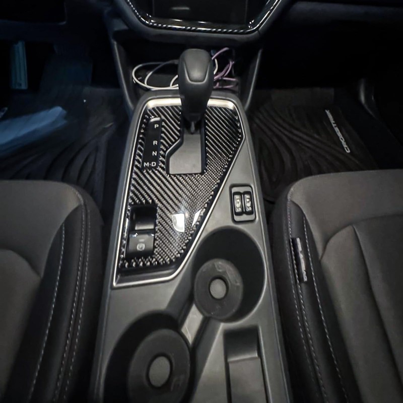 Real Carbon Fiber Gear Shift Panel Trim for 2024-2026 Crosstrek/Impreza