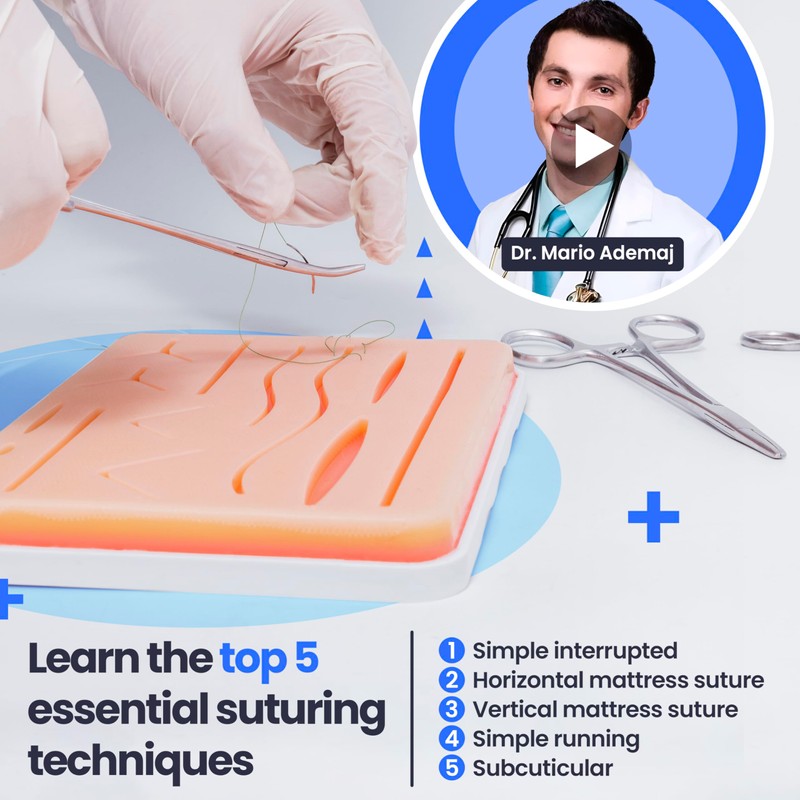 Complete Suture Practice Kit for Medical Students w/How-to Suture HD
