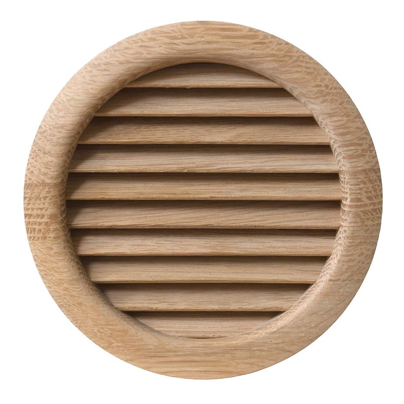 La Ventilation LGRS125Q Ventilation Grille Round Oak for Installation Diameter