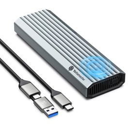 Yottamaster 40Gbps M.2 NVMe SSD Enclosure with Cooling Fan, Tool-Free Aluminum NVMe Enclosure, Support 4TB M.2 NVMe 2230/2242/2260/2280(M Key), Compatible with Thunderbolt 4/3/USB4/3.2