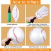 durony 12 Pieces Baseball Beach Ball 11 Inch Inflatable Baseball