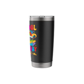 Funny Groovy This Fool Was Born On April Fool's Day Kids Stainless Steel Insulated Tumbler
