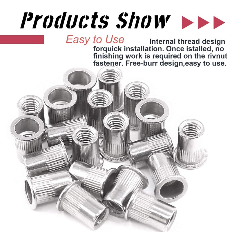 Hilitchi SAE Stainless Steel Rivet Nuts Threaded Insert Rivnuts (3/8-16“(20PCS))