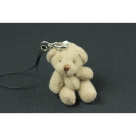 Brown Teddy Bear Plush Teddy Bear Phone Charm Mini Bling Cell Phone Pendant