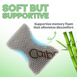 Sacred Thread Memory Foam Knee Pillow for Side Sleepers with Rayon Derived from Bamboo Cover, 9”x7”x6” Leg Pillow for Side Sleeping Support, Knee Wedge Pillow for Body Pain,