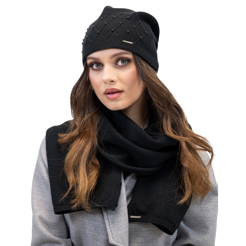 VIVISENCE Women's Winter Hat Headgear Warm Thick Patterned 7002, Made