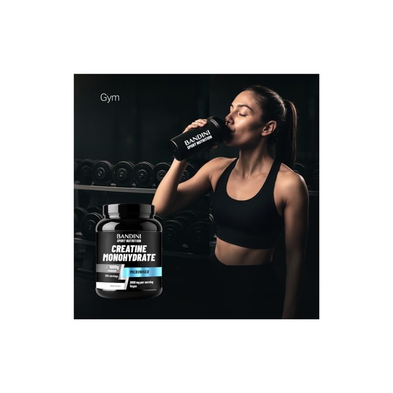 Bandini® Creatine Monohydrate Powder 1kg/1000g | Pure Creatin Micronised |