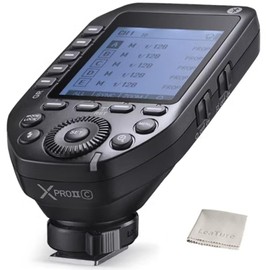 Godox XProII-C TTL Wireless Flash Trigger Compatible for Canon, 1/8000s HSS 2.4G Wireless Flash Transmitter, TTL-Convert-Manual, Extra Large LCD Screen, Bluetooth Connection, New Hotshoe Locking