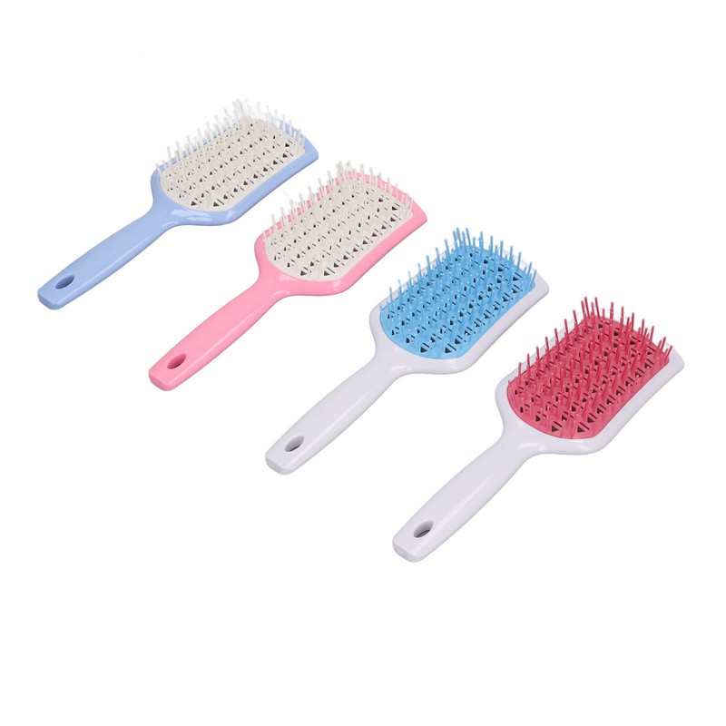 4pcs Hair Detangling Brush Hollow Out Curved Vented Hair Styling