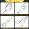 12 Pcs Silver Serving Utensils Set - Stainless Steel Large