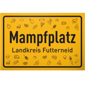 DankeDir! Mampfplatz - Sign 30 x 20 cm - Saying Sign Dining Room Dining Table Birthday Gift Door Sign Funny Saying - Gift Party Decoration Office Gift Idea Colleagues Friends Dining Area