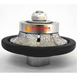 Raizi 3/8"(B10) Demi-bullnose/Roundover Diamond Hand Profiler/Router Bits with 5/8-11 Thread for Granite Countertops