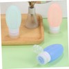 PACKOVE 3 Pcs Silicone Squeeze Travel Bottles with Caps Refillable