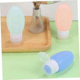 PACKOVE 3 Pcs Silicone Squeeze Travel Bottles with Caps Refillable Toiletry Containers for Shampoo Conditioner Facial Moisturizer Lotion Design for Convenient Trip Use