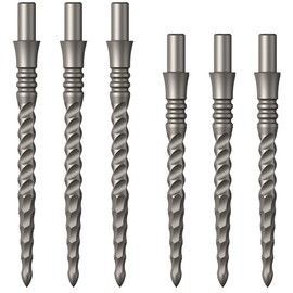 Mission Darts Sniper Points | Lunar CS | Steel Tip Replacement Points | 28 mm | Silver (X2666)