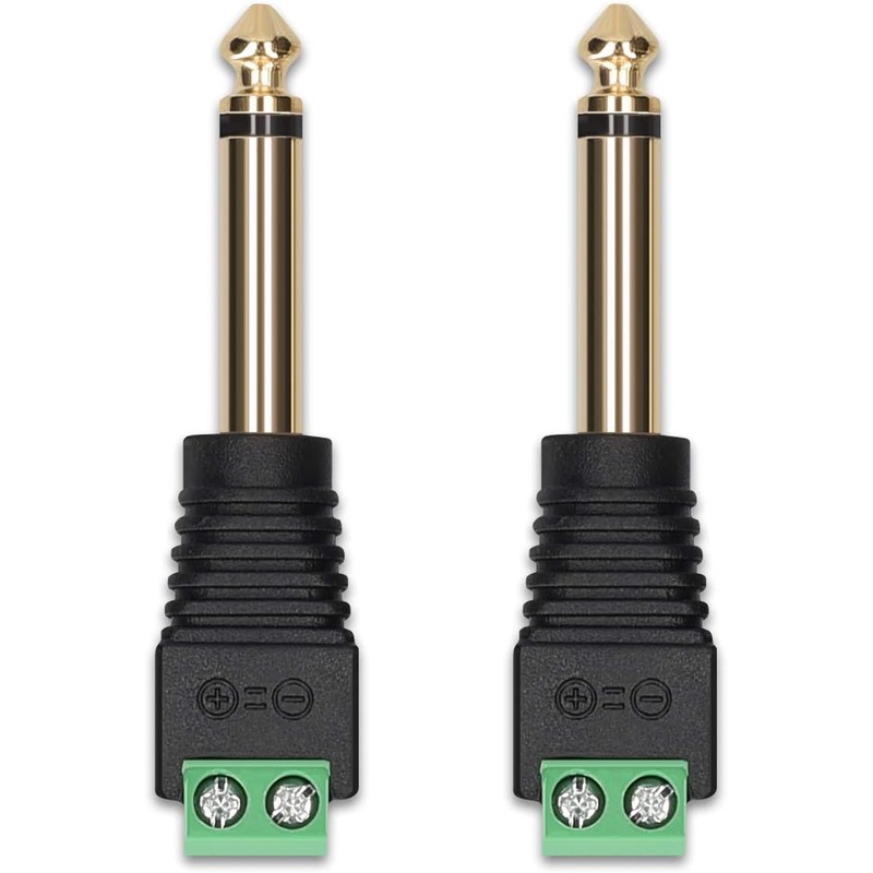kwmobile 2 x 6.35 mm Jack Plug Adapter - Jack