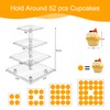 YestBuy 4 Tier Cupcake Stand Acrylic Tower Display with LED