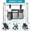 SHIFANQI Wheelchair Bag with Cup Holder, Wheelchair Accessories Armrest Side