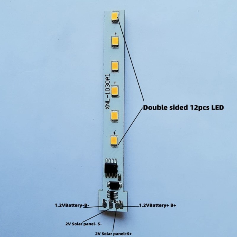 1.2V Solar Flame Light Circuit Board, 12LED Solar Candle Lamp