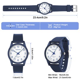 OSDUE Children's Watch Boys Girls Children's Watches Wristwatch for Boys Learning Watch for Children 50 m Waterproof Children's Watch Swimming Watch Gift for Birthdays Easter Children's Day Christmas,
