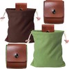 Foraging Bag Waxed Canvas Collapsible Outdoor Camping Foraging Pouch Mushroom