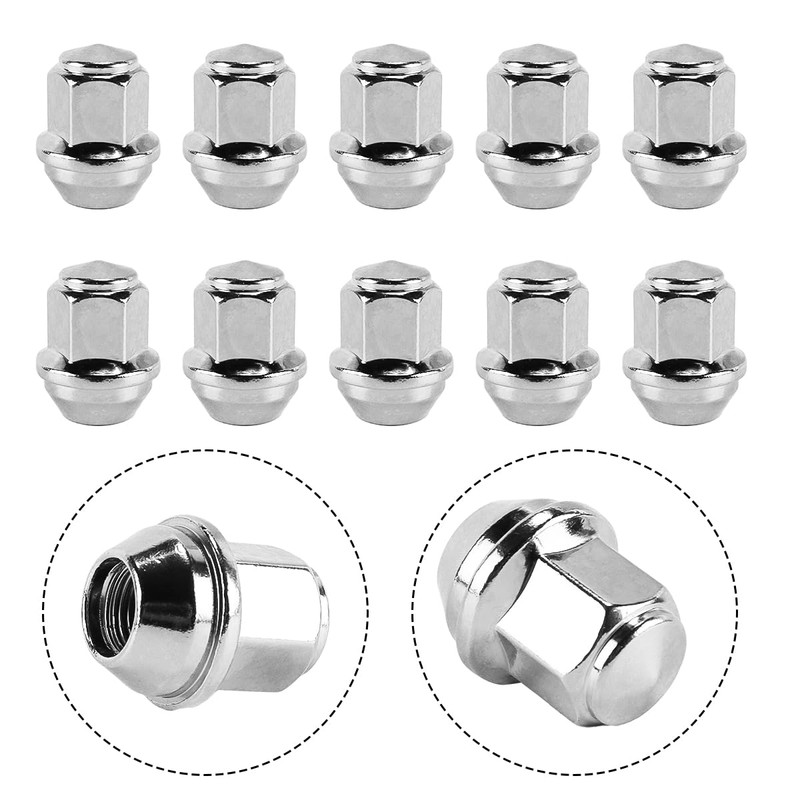 Enwye 10PCS Wheel Nut M14x1.5 Hex 21mm Side 37mm Length