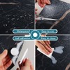 VEELIKE 24 Pack Peel and Stick Floor Tile Black Marble